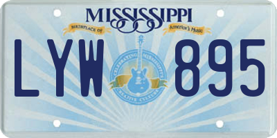 MS license plate LYW895