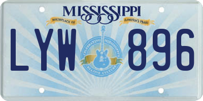 MS license plate LYW896