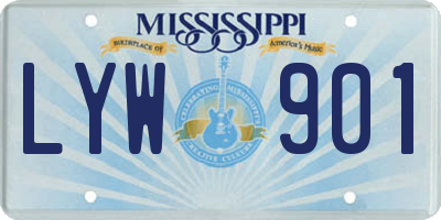 MS license plate LYW901