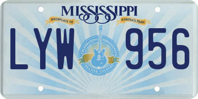 MS license plate LYW956