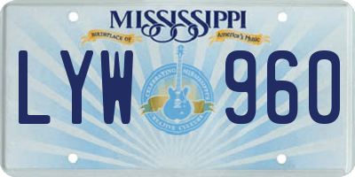 MS license plate LYW960