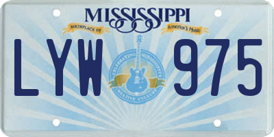 MS license plate LYW975