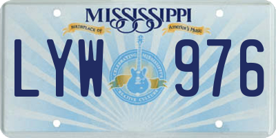 MS license plate LYW976
