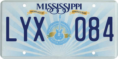 MS license plate LYX084
