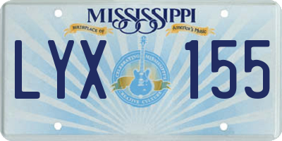 MS license plate LYX155