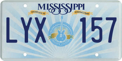 MS license plate LYX157