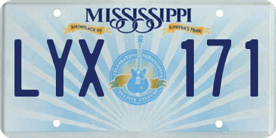 MS license plate LYX171