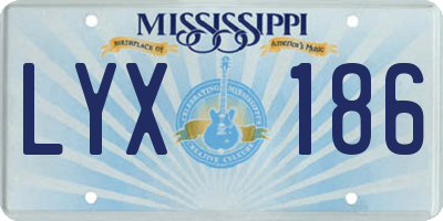 MS license plate LYX186