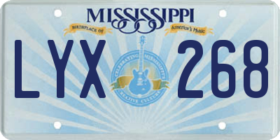 MS license plate LYX268