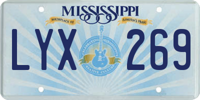 MS license plate LYX269