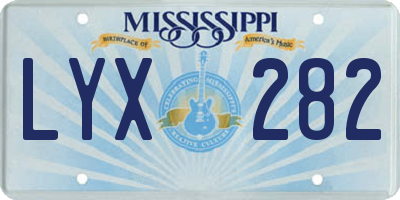 MS license plate LYX282
