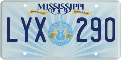MS license plate LYX290