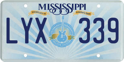 MS license plate LYX339