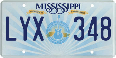 MS license plate LYX348
