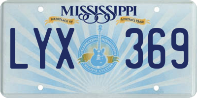 MS license plate LYX369