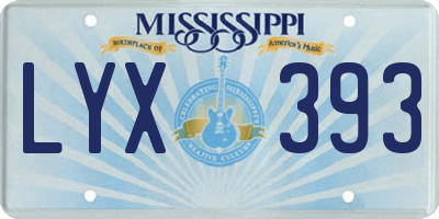 MS license plate LYX393