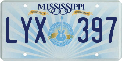 MS license plate LYX397