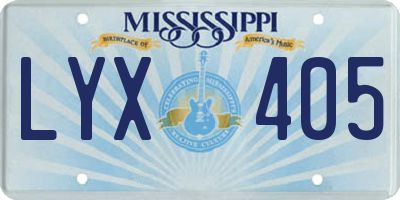 MS license plate LYX405