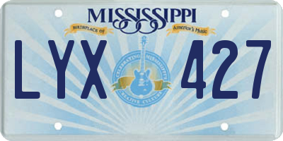 MS license plate LYX427