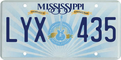 MS license plate LYX435