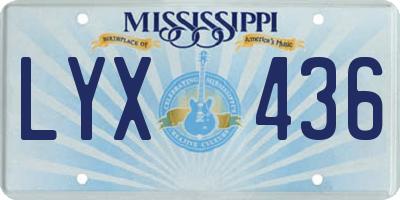 MS license plate LYX436