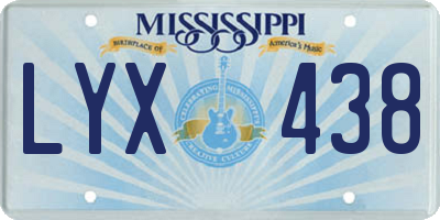 MS license plate LYX438
