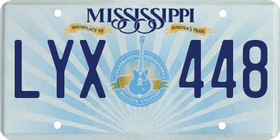 MS license plate LYX448