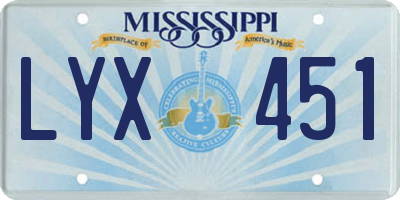 MS license plate LYX451