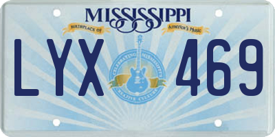 MS license plate LYX469