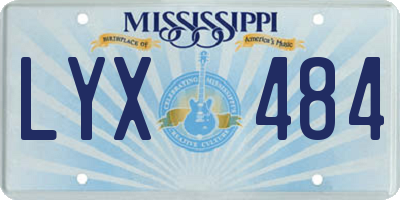 MS license plate LYX484