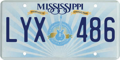 MS license plate LYX486