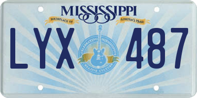 MS license plate LYX487