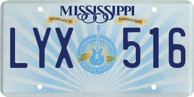 MS license plate LYX516