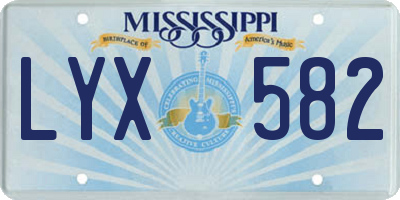 MS license plate LYX582
