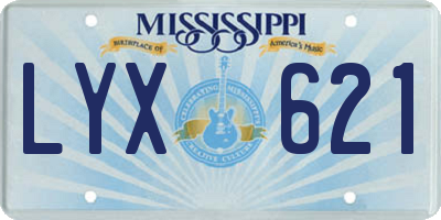 MS license plate LYX621