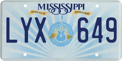 MS license plate LYX649