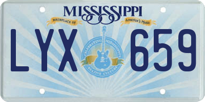 MS license plate LYX659