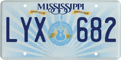 MS license plate LYX682