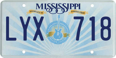 MS license plate LYX718