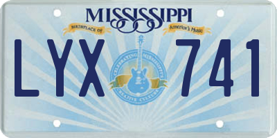 MS license plate LYX741