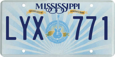 MS license plate LYX771