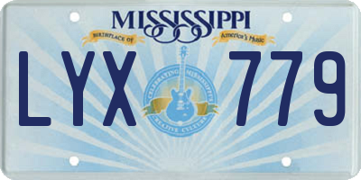 MS license plate LYX779