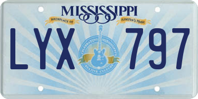 MS license plate LYX797