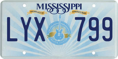 MS license plate LYX799