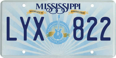 MS license plate LYX822
