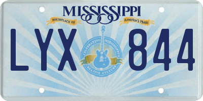 MS license plate LYX844