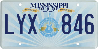 MS license plate LYX846