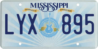 MS license plate LYX895