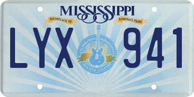 MS license plate LYX941