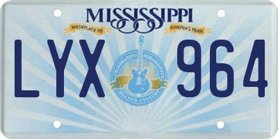 MS license plate LYX964